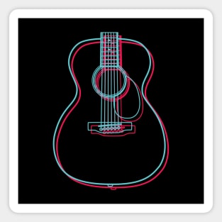 3D Concert Style Acoustic Guitar Body Outline Magnet